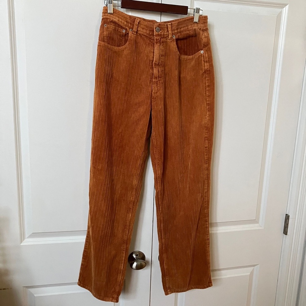 BDG High Rise Baggy Corduroy Rust Orange Brown Pants